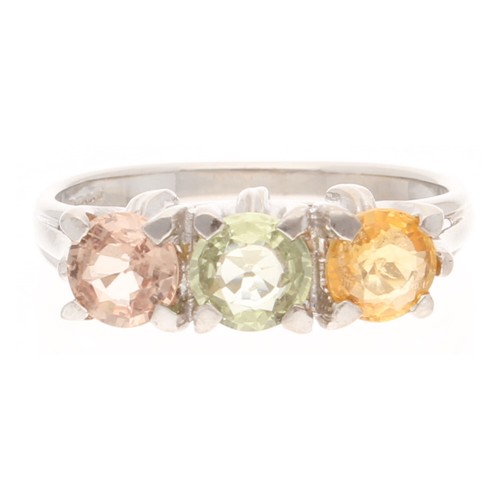 9ct white gold 545ct orange - white,