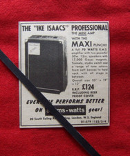 SIMMS WATTS IKE ISAACS MINI AMPLIFIER AMP 1971 ORIGINAL VINTAGE PRESS ADVERT