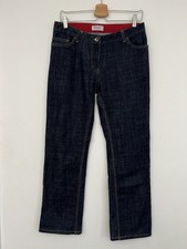 Toast Jeans Womens Size14 Blue Red Cotton Denim Stretch Zip Fly