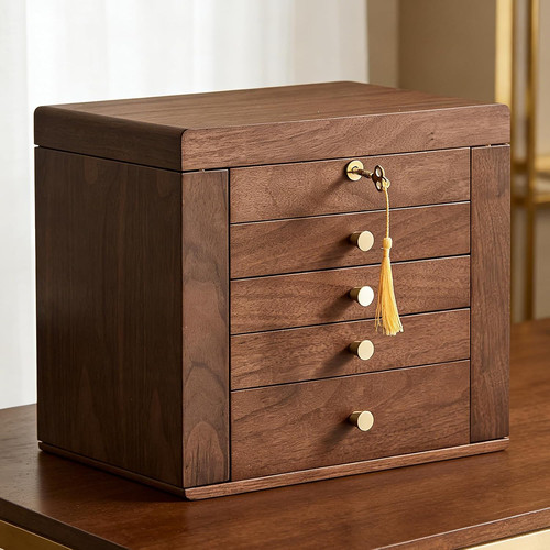 Wooden jewellery box - wooden,