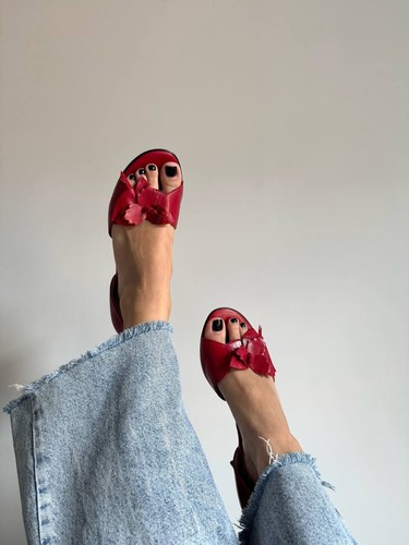 Peter kaiser red leather pumps - peter,