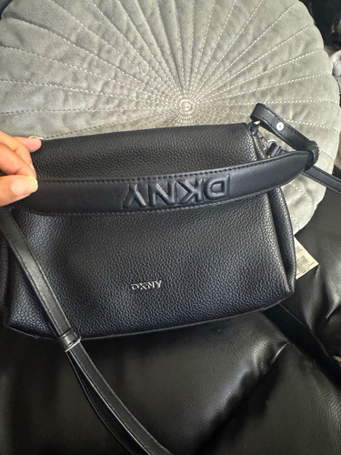 Dkny black pebbled - black, leather