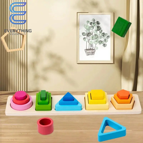 Montessori wooden shape sorter - montessori,