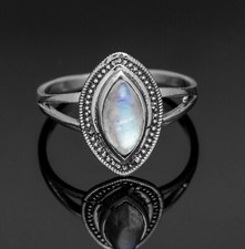 Marquise Moonstone Ring 925