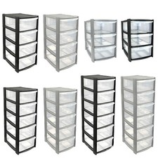3/4/5/6 Mini Drawer Plastic Tower Trolley Drawer for School Office Home Desktop
