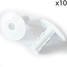 10x 8mm White Single Cable