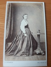 CDV Woman Crinoline Decorated