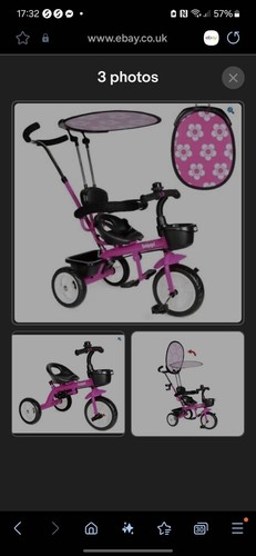 Boppi tricycle push - in,