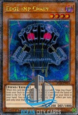 Yugioh RA04-EN014 Edge Imp Chain : Quarter Century Secret Rare Card 1st Ed