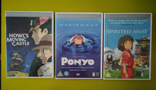 Studio Ghibli DVD collection, 3 Hayao Miyazaki films, preowned in good condition
