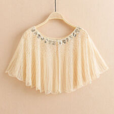 For Gatsby Bridal Wedding Evening Wraps 1920s Sequin Shawl Women's Cape Up Shrug