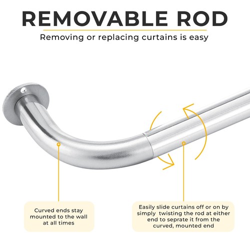 Extendable metal curtain pole - metal,