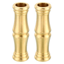 2pcs 15.5x54mm Solid Brass Lamp Neck Threaded Turned Spindle Slips Lamp Finial