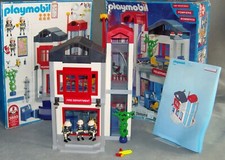 PLAYMOBIL  3885 FIRE STATION HQ WITH ALL ACCESSORIES COMPLETE VGC