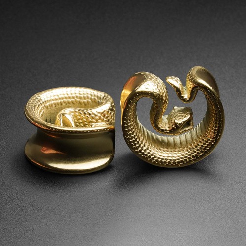 Snake gold pvd saddle - saddle, ear