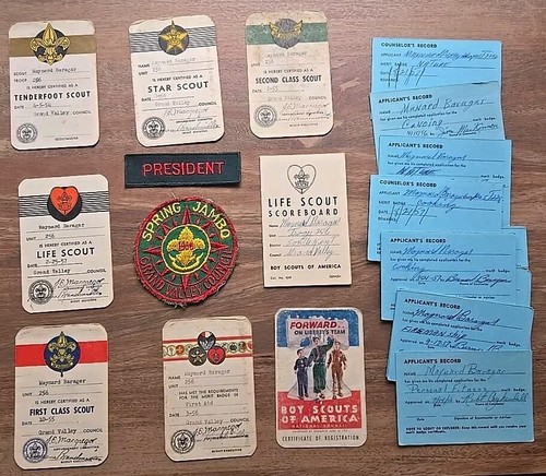 1950s boy scout - boy, rank