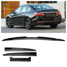 For Honda Accord Sedan Gloss Black Rear Boot Roof Trunk Spoiler Lip Tail Wing