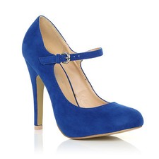 NEW WOMENS MARY JANE STRAP COURT SHOE HIGH HEEL PUMPS SUEDE PATENT LADIES