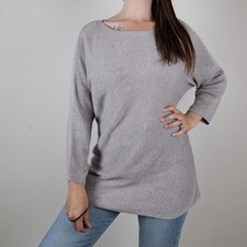 Womens Light Grey Ribbed