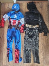 Batman and Capitan America Halloween Costume 7-8 Years Good Condition! Heroes!