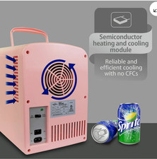 Koolatron 7" 6 Can Retro Electric Portable Mini Fridge - Pink (KRT04-P)