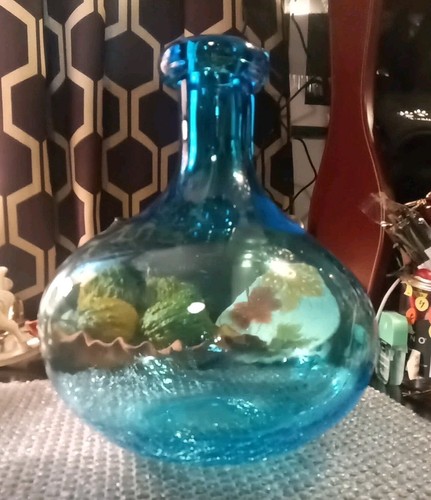 Large blue demijohn - large,