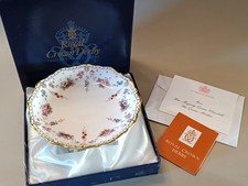 Rare Royal Crown Derby "ROYAL ANTOINETTE" Pedestal  Tazza Comport - Box & Papers
