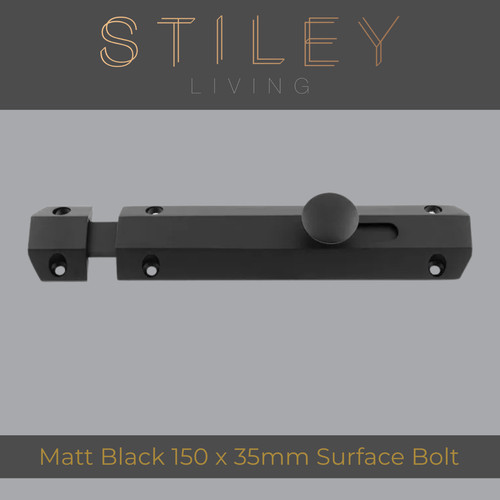 Solid brass surface bolt - brass,