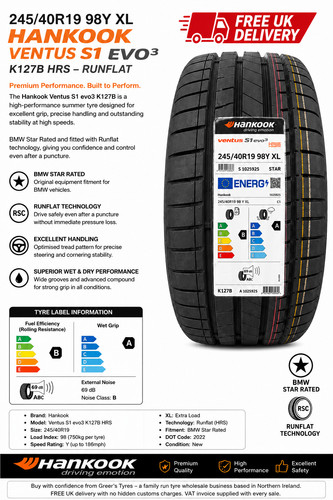 245 40r19 hankook - hankook, runflat