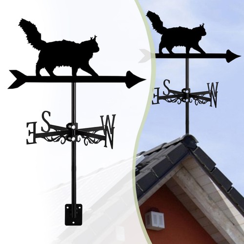 Cat metal weathervane - weathervane, iron