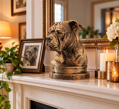 American bulldog bust - american,