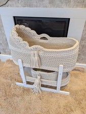 Crochet moses basket set 2 - basket, +