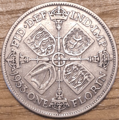 1933 king george florin - v, two