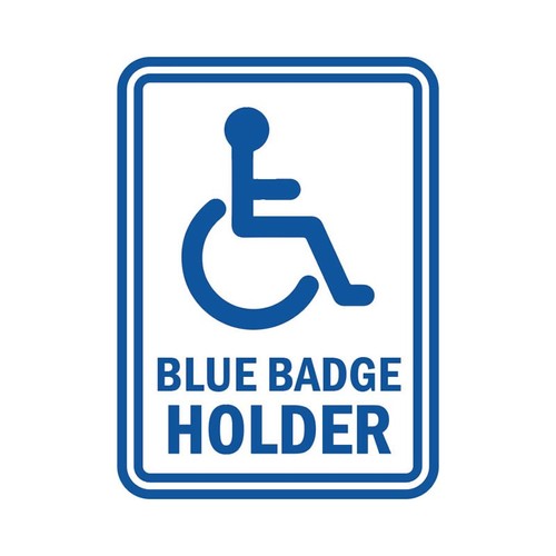 Blue badge holder - blue, self