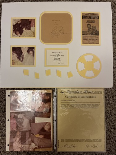Elizabeth taylor warner signed - elizabeth,