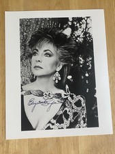 ELIZABETH TAYLOR HAND SIGNED AUTOGRAPH PHOTO 8 X 10 WITH ~COA ACTOR