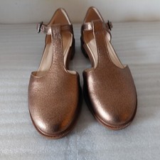 CLARKS TAYLOR PALM WOMENS BRONZE METALLIC FLAT CASUAL SHOES SANDALS UK SIZE 5.5