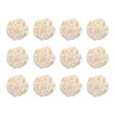 Natural Wicker Rattan Balls 4cm 1.6" 12pcs Pet Vase Fill Decoration Xmas Crafts