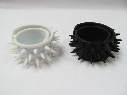 Unisex white spiked goth emo - spiked,