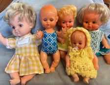 Bundle Of Vintage 1960s Dolls Inc Babies . Cute Outfits . VGC