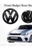2PCS mk5 6r  Polo Front And Rear Glossy Black Badges 2009 to 2013 