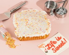 Sprinkle Cake | DAIRY | The Happy Bakery Co. | 9 inch tray bake old school 