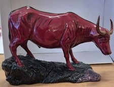 Royal Doulton - Flambe - Water Buffalo - Ltd. 150 - Height 16 cm -  Certificate