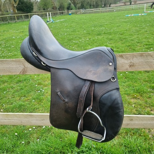 Brown leather black - 17.5,