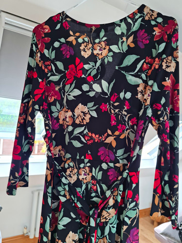 Apricot floral wrap dress - wrap,