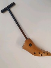 VINTAGE MENS SHOE STRETCHER - WOOD & IRON METAL LARGE