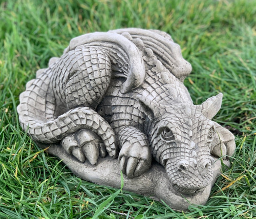 Concrete dragon sculpture