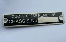 Vintage Austin 7 Chummy Box Chassis  Number Badge Plate Blank