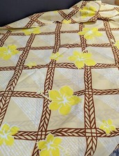 Tropical Cotton fabric hemmed edges 97cm x 180cm or 38 " X 71" Islander. Unused