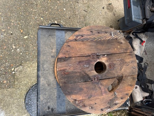 Used wooden cable reel - used,